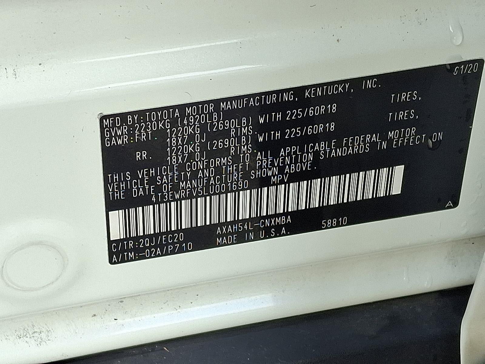 2020 Toyota RAV4 Hybrid XSE