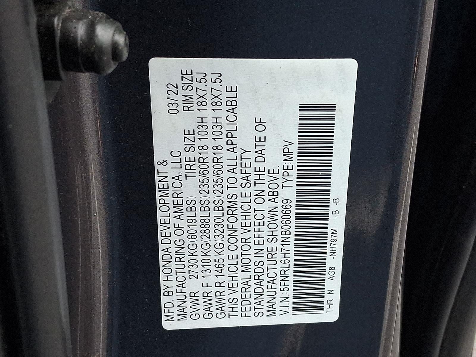 2022 Honda Odyssey EX-L