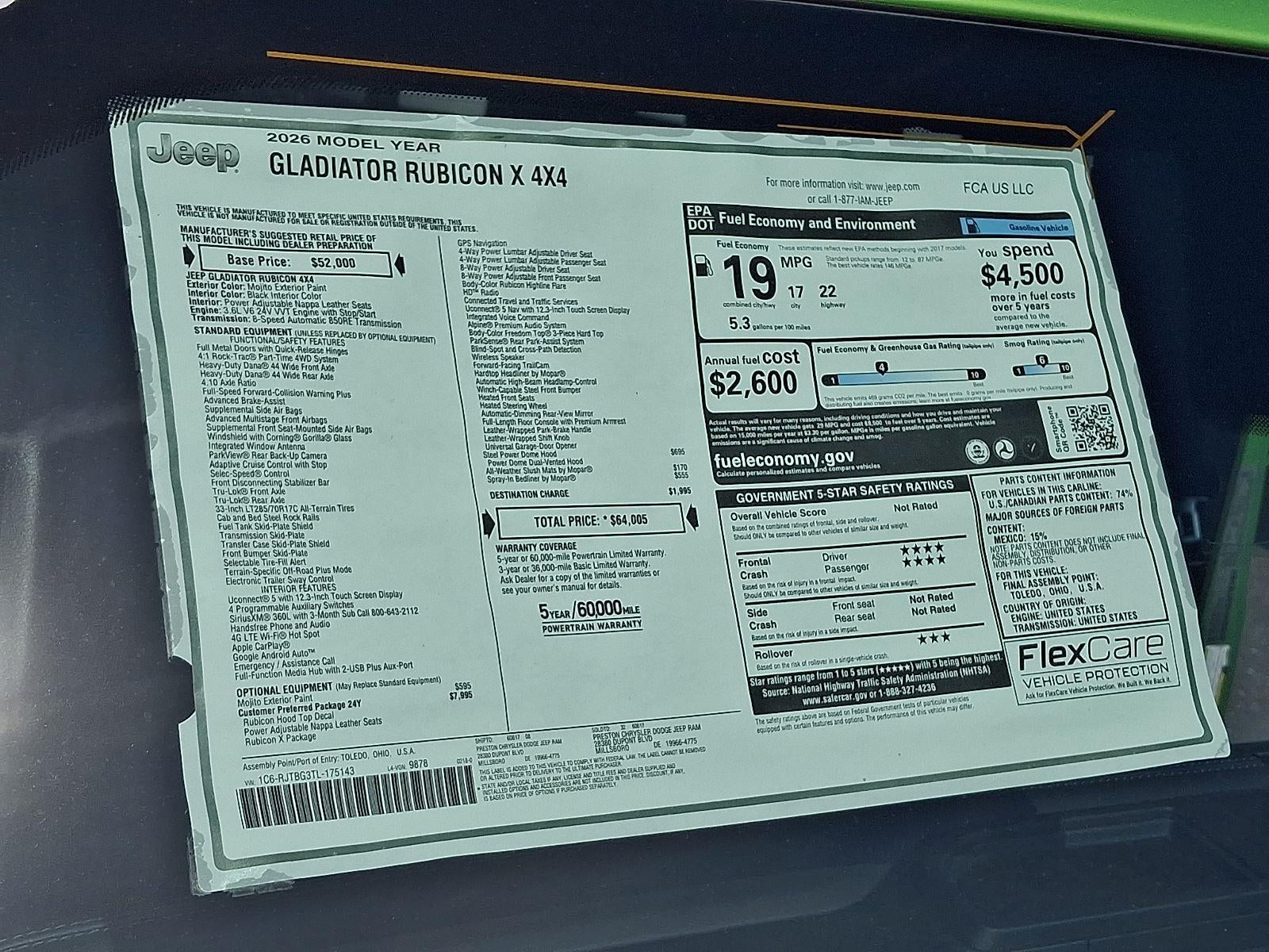 2026 Jeep Gladiator Rubicon X