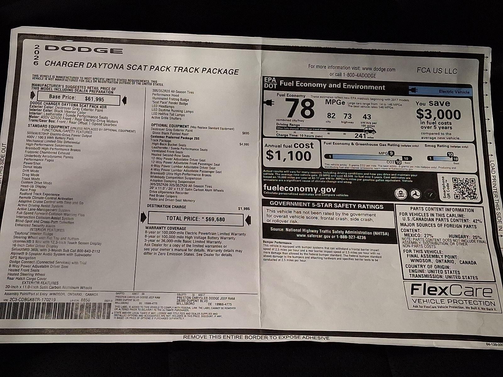 2026 Dodge Charger Daytona Scat Pack