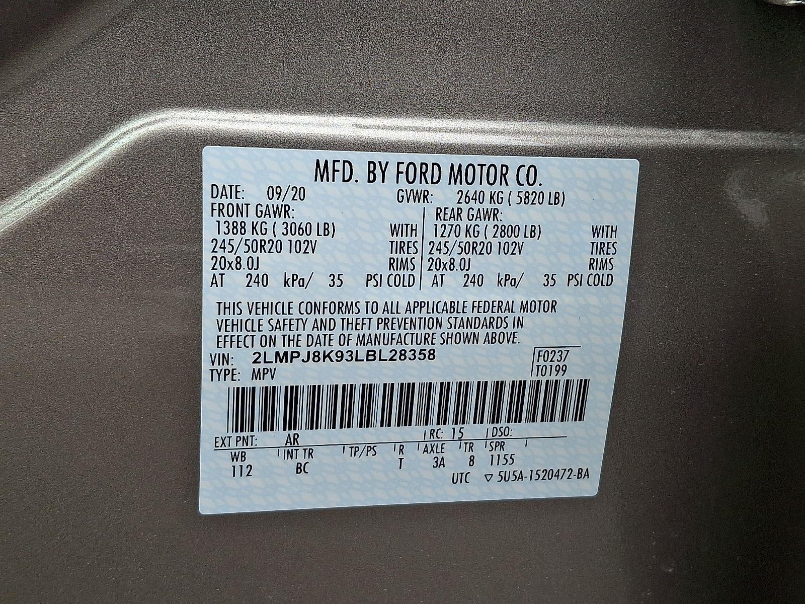 2020 Lincoln Nautilus Reserve