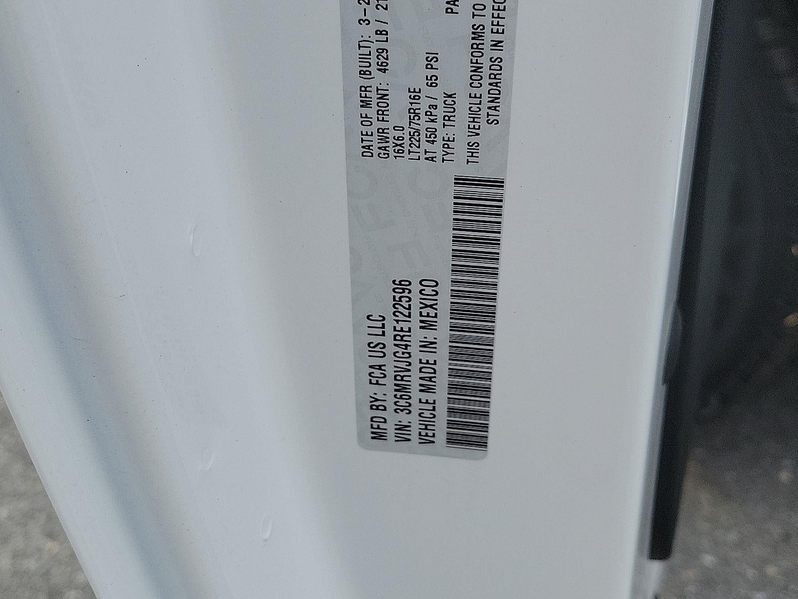 2024 RAM ProMaster Cargo Van Tradesman