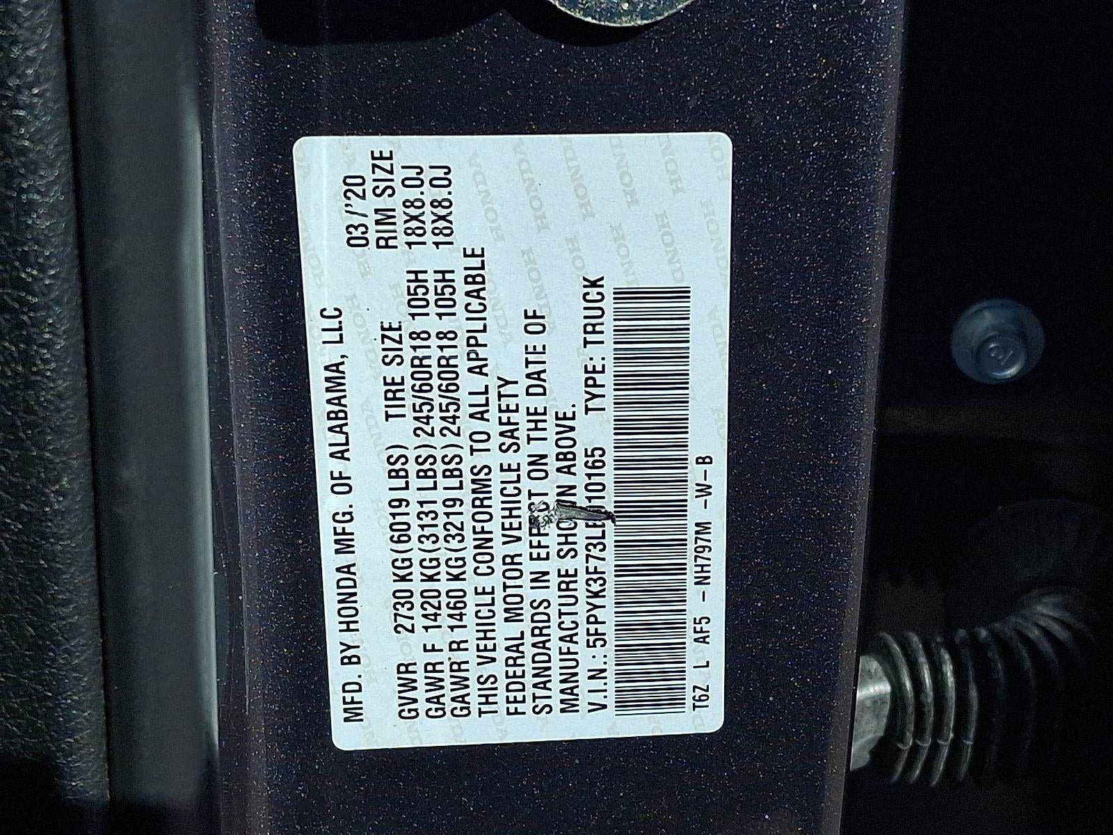 2020 Honda Ridgeline RTL-E