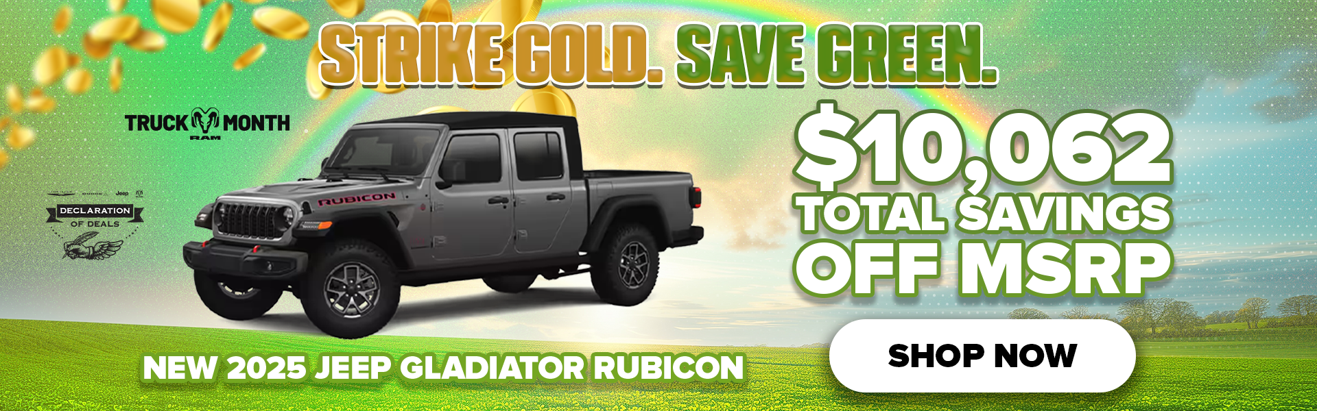 $10,062 off MSRP New 2025 Jeep Gladiator Rubicon